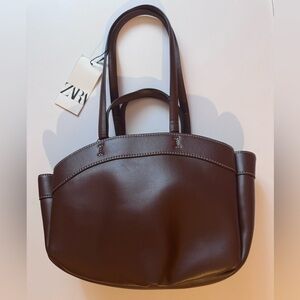 Zara Dark Brown Shoulder Bag NWT